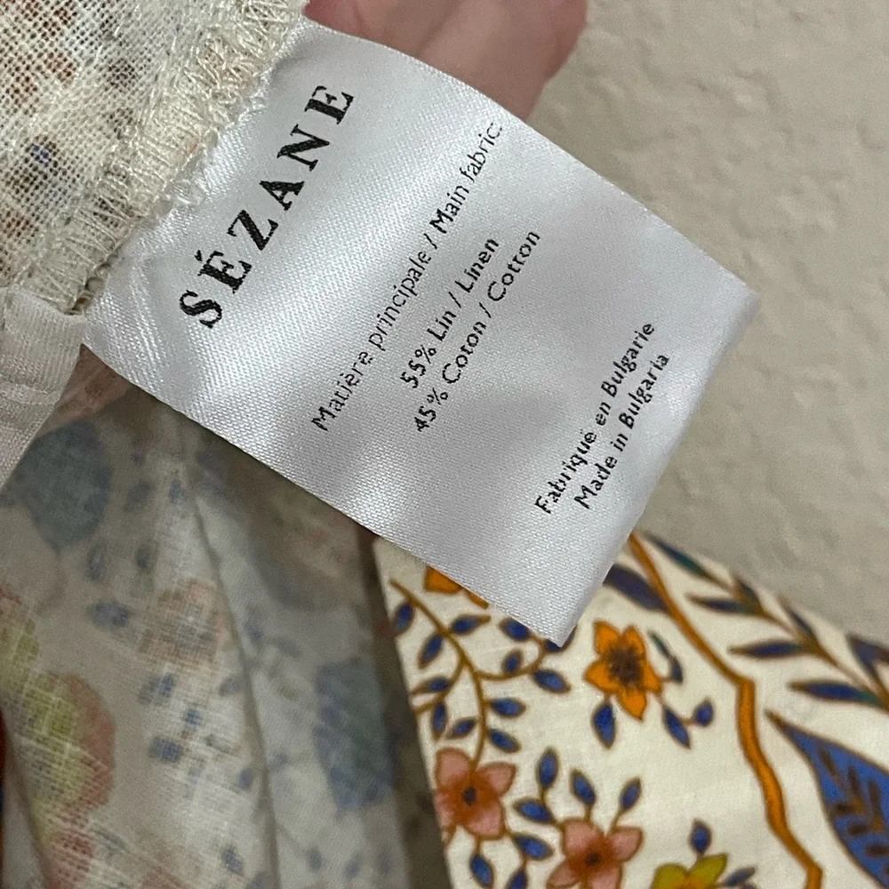 Sezane BAPTISTO Multicolor Floral Trousers Imprimé Western Boheme new with tags - Picture 9 of 10